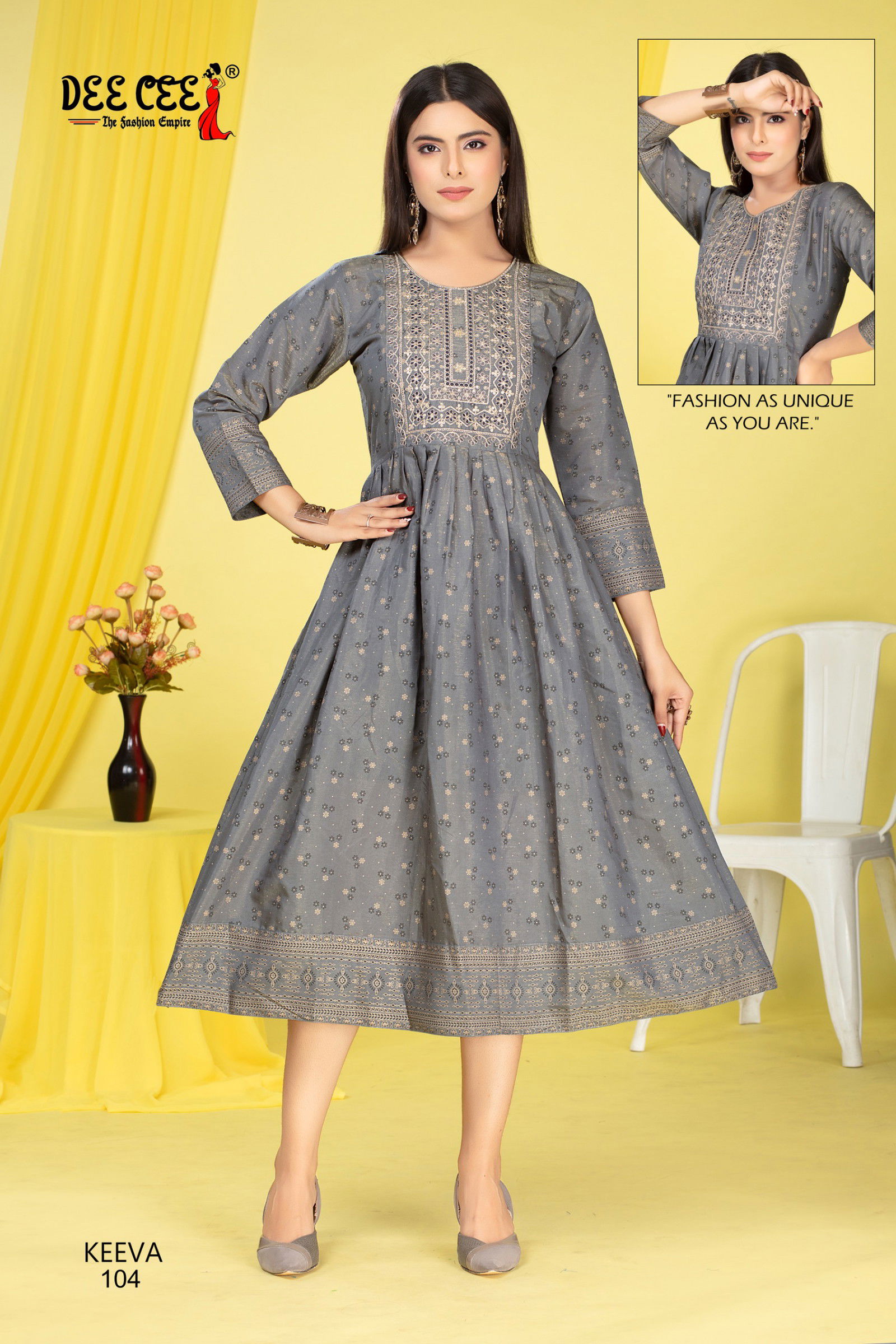 Deecee Keeva Casual Wear Printed Shimmer Kurtis Collection